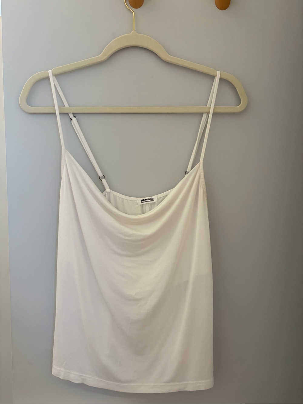 Los Feliz Draped Neck Cami in Soft White